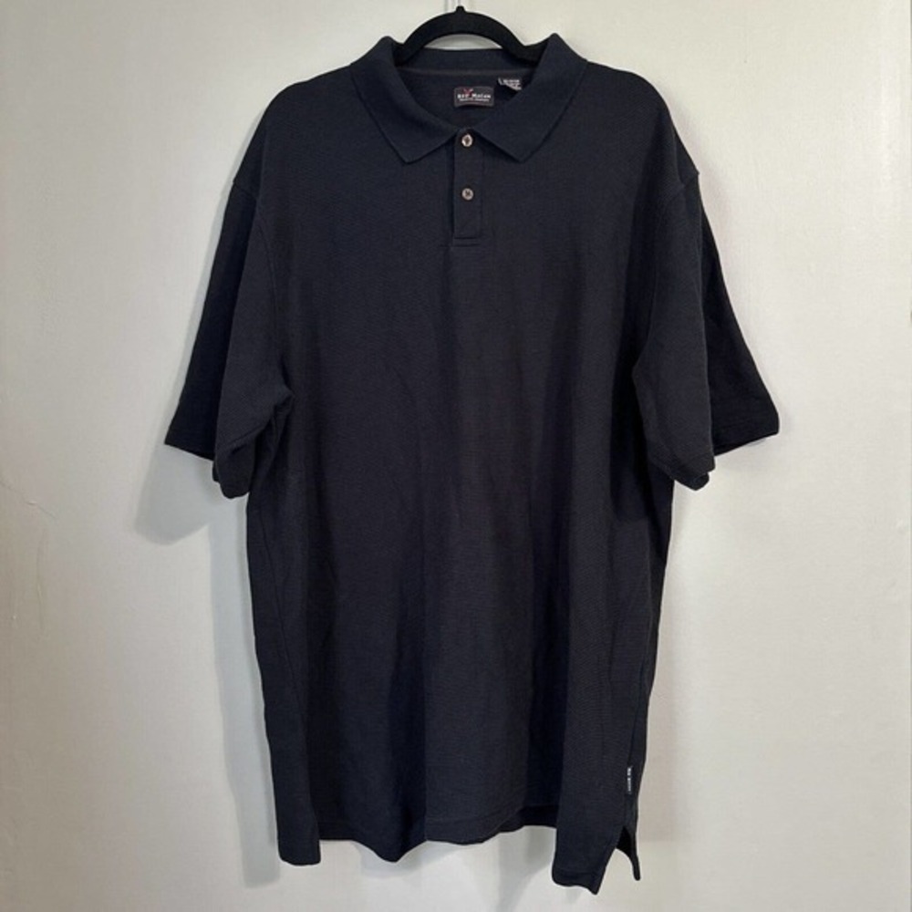Red Macaw Trading Co. Polo Shirt Mens XXLT Black Short Sleeve Casual‎ #871